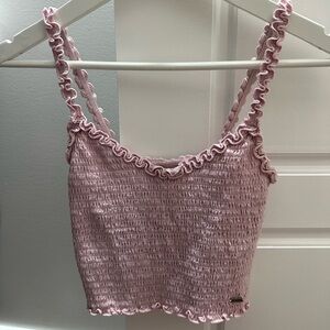🩷3 for $20🩷Hollister Tank Top Crop Top (Size Small) In Colour Light Pink.